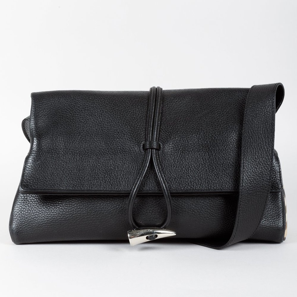 Burberry Haymarket Horn Toggle Shoulder Bag - Picture 2 of 11